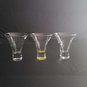 Lot of 3 Flare Heavy Bottom Glasses